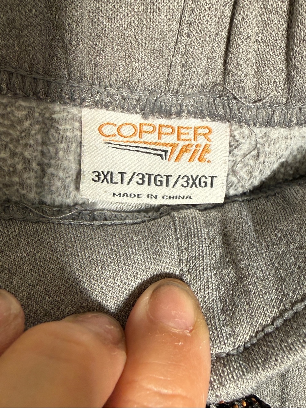 Copper Fit Men's Gray Fleece Athletic Drawstring Shorts 3XLT - Picture 3 of 5